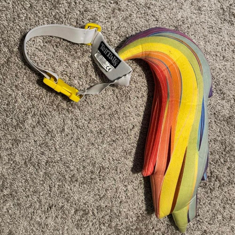Tell Tails Rainbow Unicorn Costume Tail Adjustable Dress Up